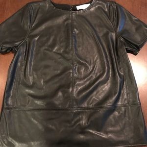 Loft faux leather top